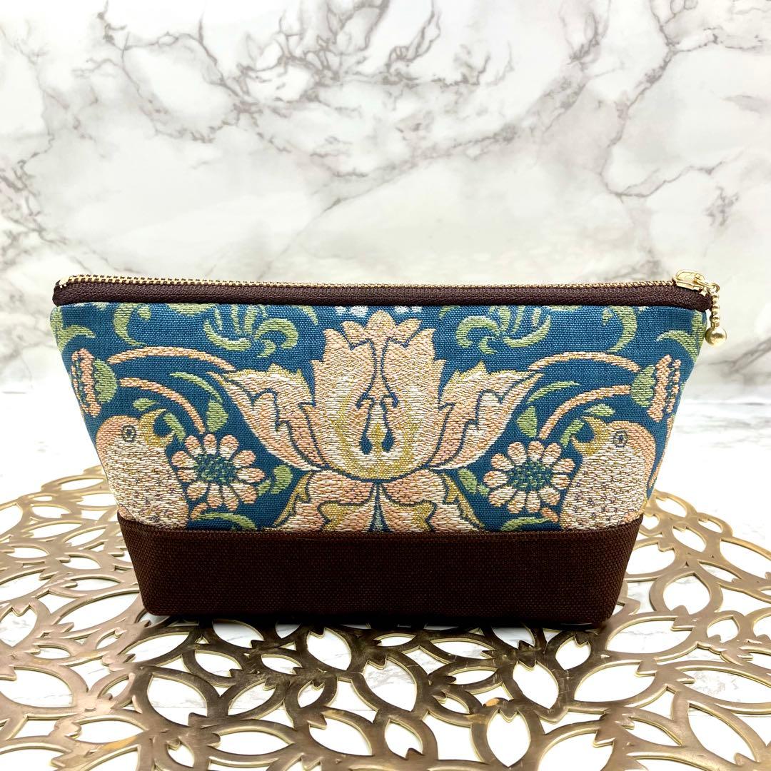 一時閉店セール【ウィリアムモリス いちご泥棒】ポケット沢山バッグ