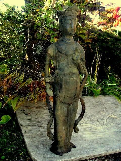 ♥古銅　観音像　大型　51ｃｍ　仏像　観音様　骨董品