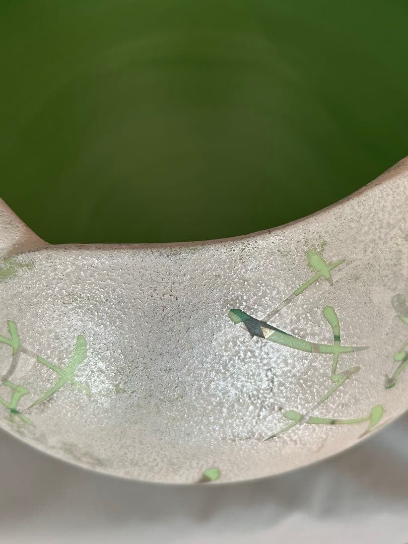 寺本 守 酒器 寺本守 緑釉銀彩花器