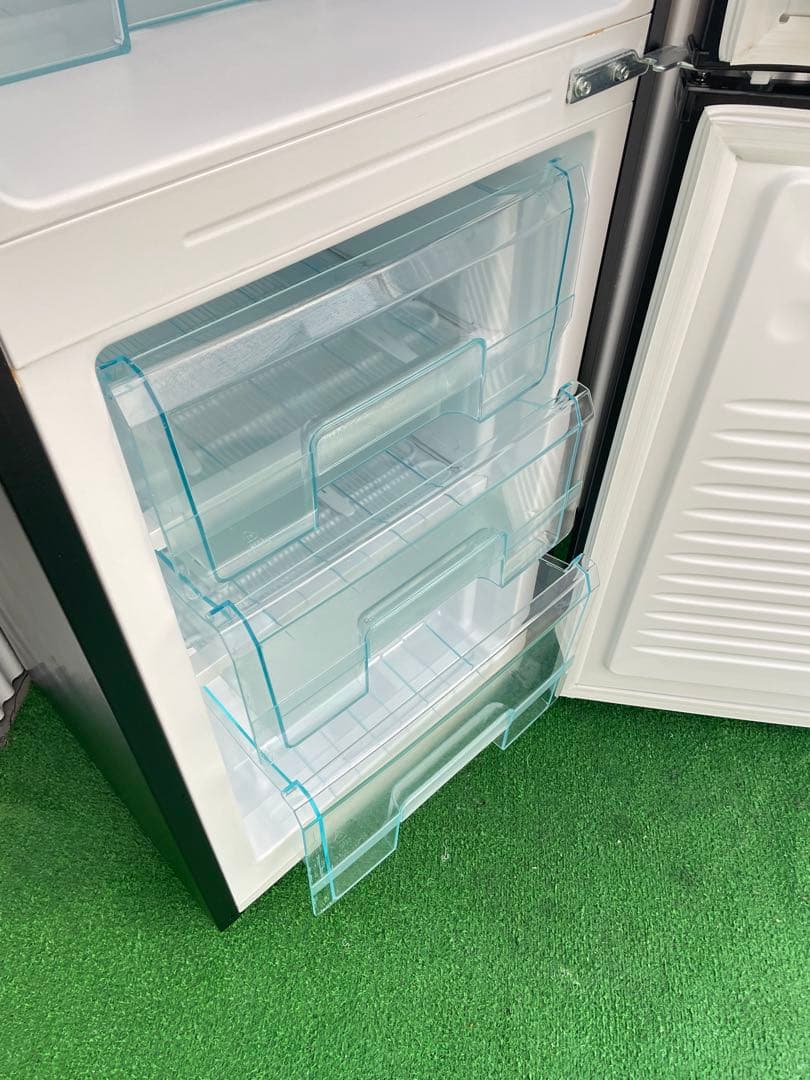 923 アイリスオーヤマ おしゃれブラック 大きめ2ドア冷蔵庫 スリム幅 大容量