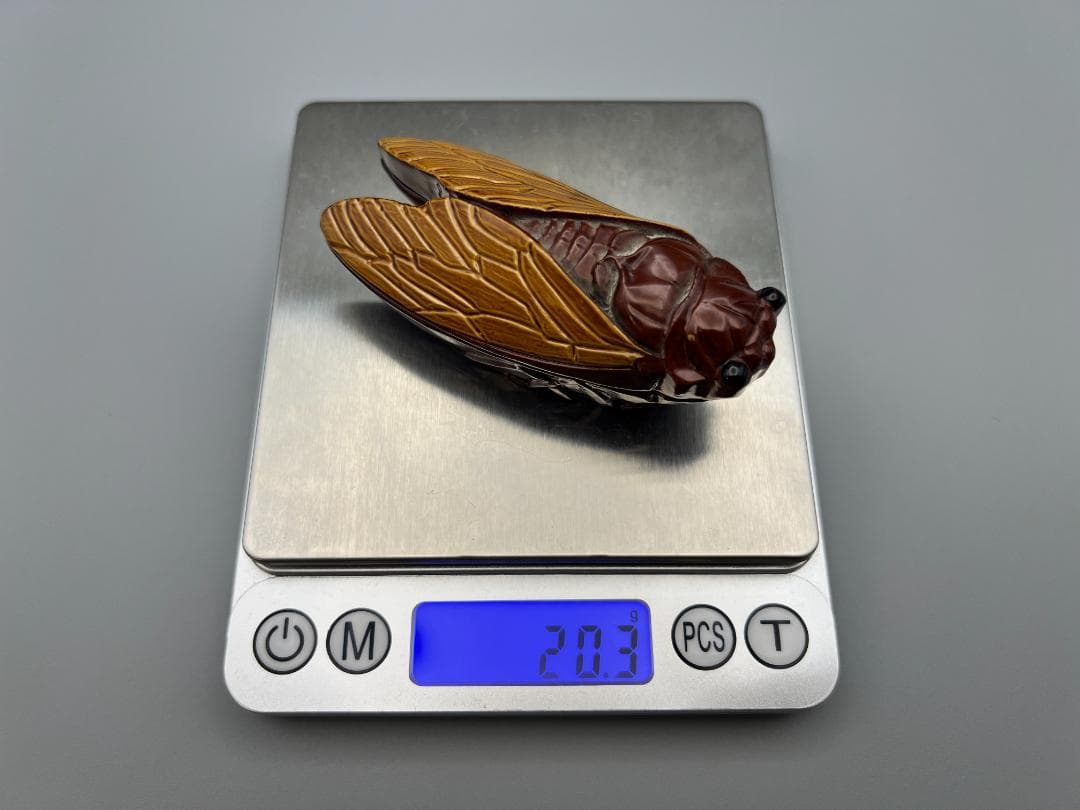 【海】香合　蝉　般若勉作　（号　雲舟）茶器　茶道具　共箱付　新品未使用