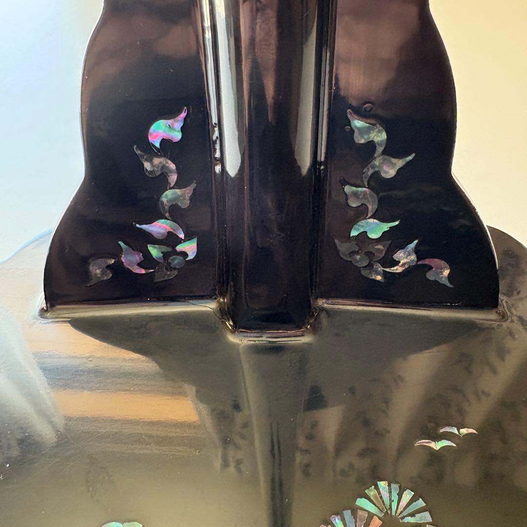 刀掛け台　縦置き　一本掛け　太刀掛け　螺鈿