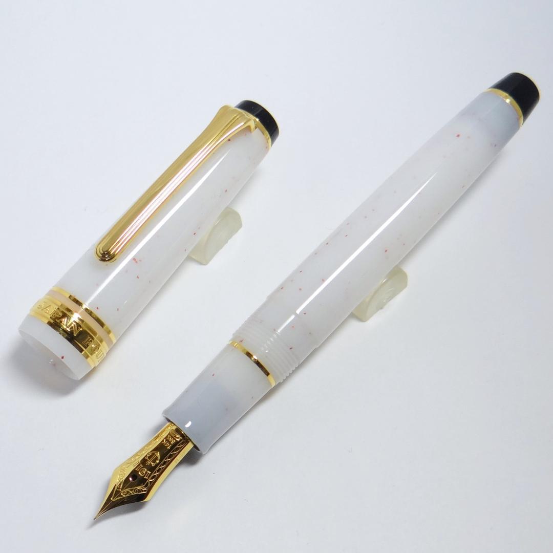 【訳有・状態良好】セーラー 万年筆 四季織 雪月空葉 雪椿 SAILOR