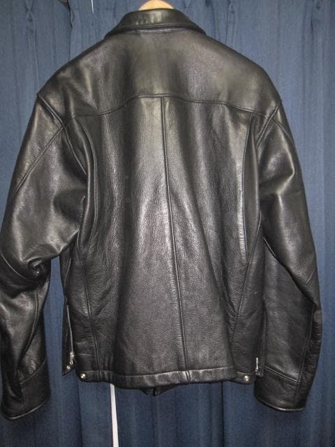 NEIGHBORHOOD LEATHER PM JACKET L BLACK