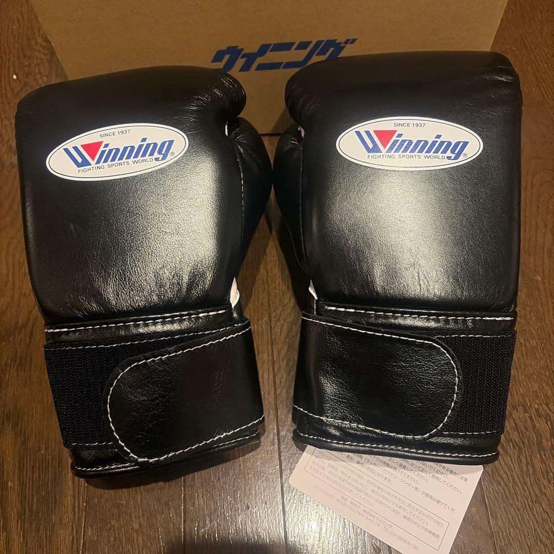 2/7迄】Winning ボクシンググローブ 8 oz 黒 ウイニング - メルカリ