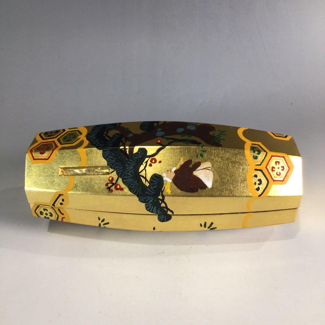 Ｐ２９９　香合　『南斎造』『高砂松竹梅文』『ぶりぶり香合』　共箱　茶道具