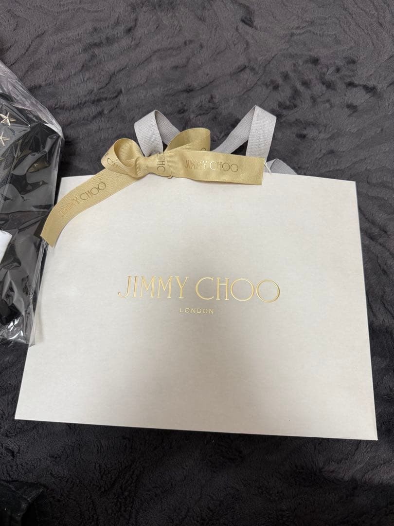 JIMMY CHOO ブラックバッグ 星型刺繍