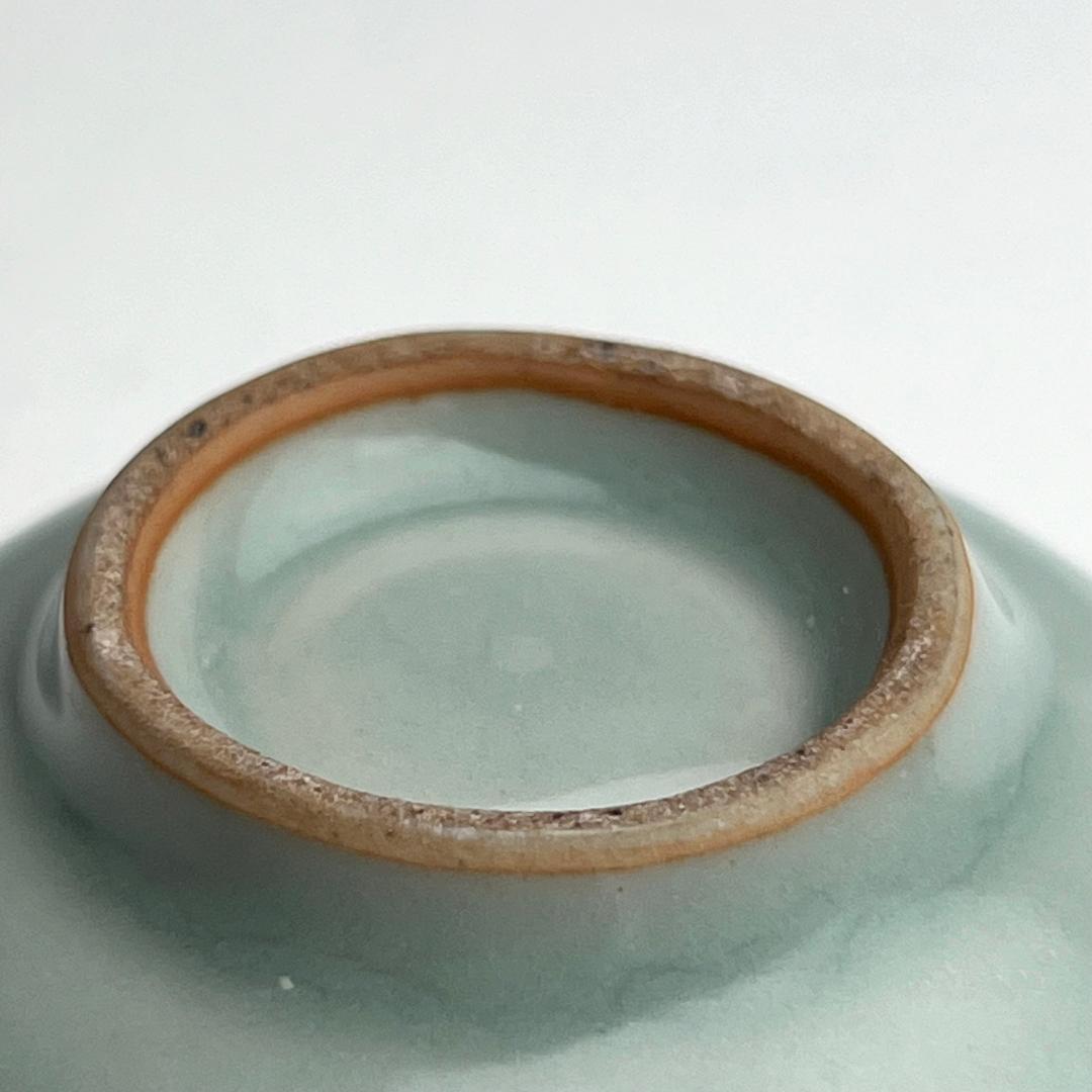 青磁如意紋板沿洗 唐物 中国古玩 中国美術 A923