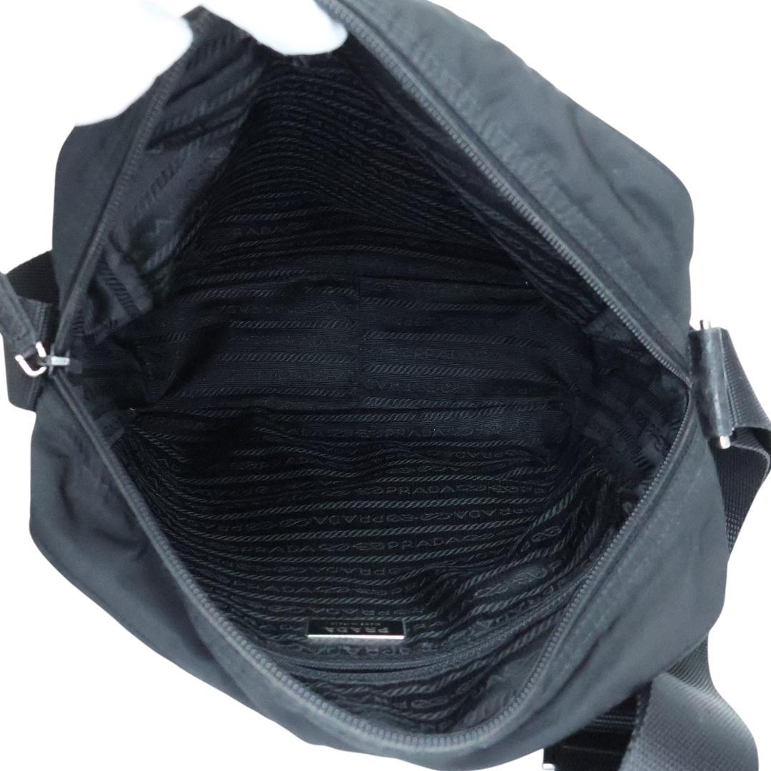 美品 PRADA プラダ ショルダーバッグ 3角プレート 白タグ ブラック