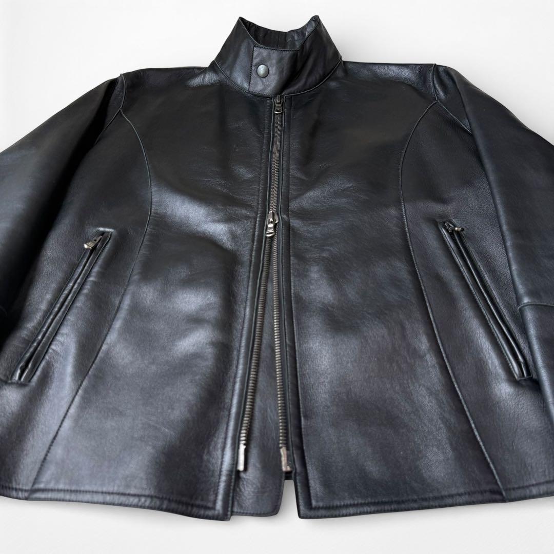98AW EMPORIO ARMANI ラムレザー ライダースジャケット 90s - メルカリ