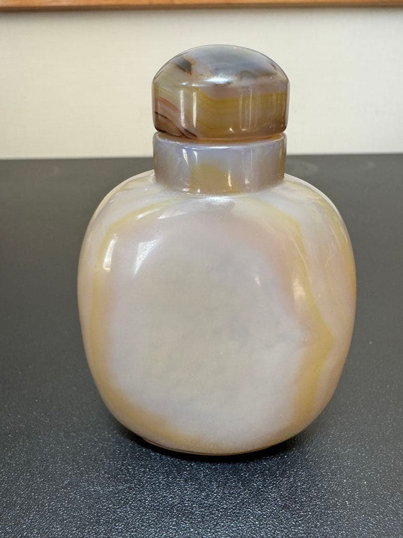 清時代 鼻煙壺 瑪瑙独特な天然模様 細工 中国美術 コレクション 天然石