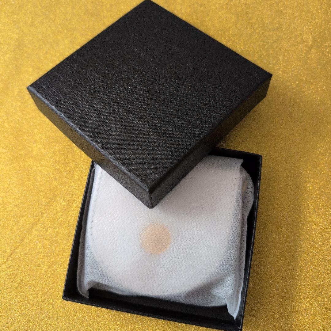 【新品未使用】皇居 財布 シルバー 小銭入 ケース 菊の御紋 馬蹄型 牛革