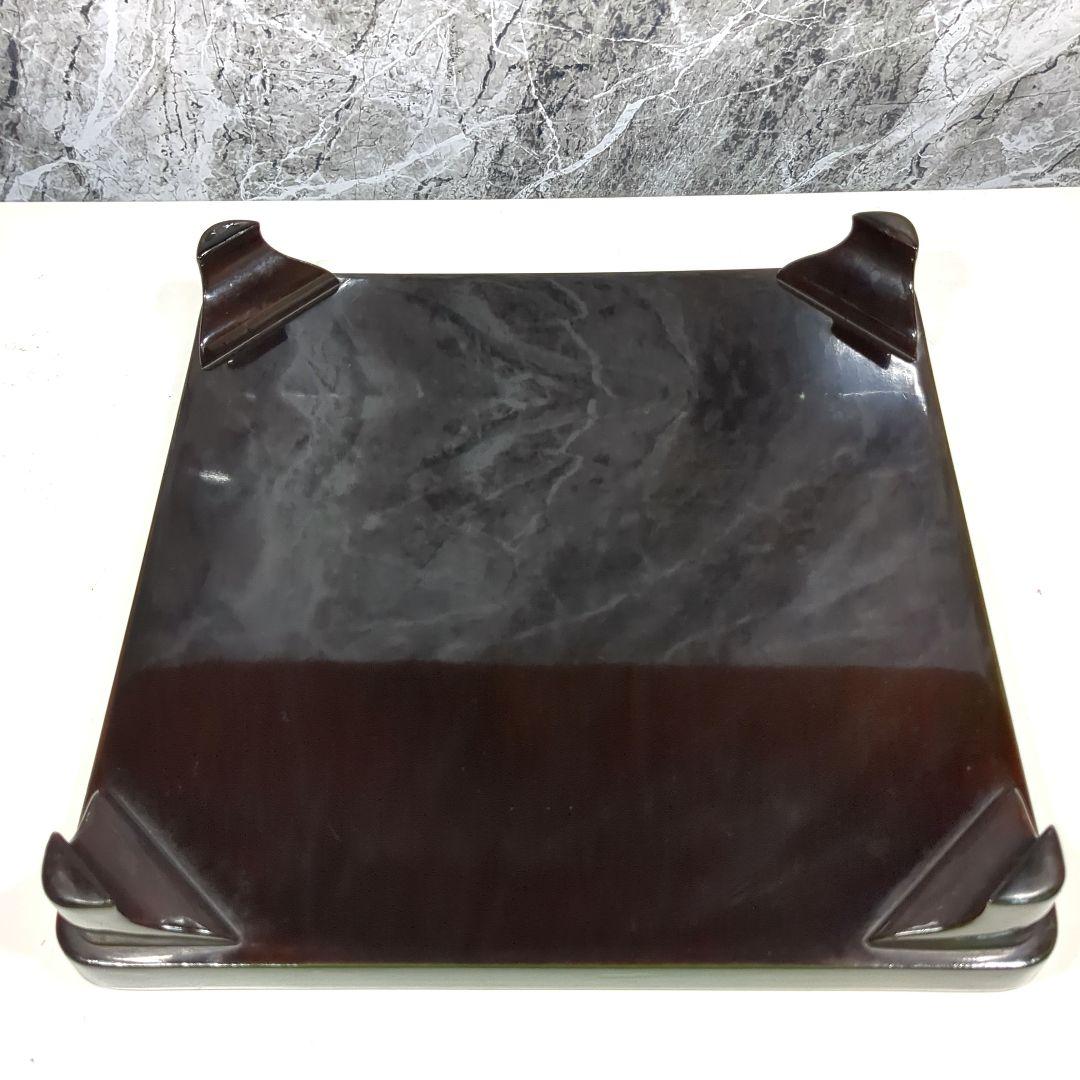 木製 漆器 緑内朱 脚付会席膳 10客セット 江戸時代後期 骨董品 黒漆木