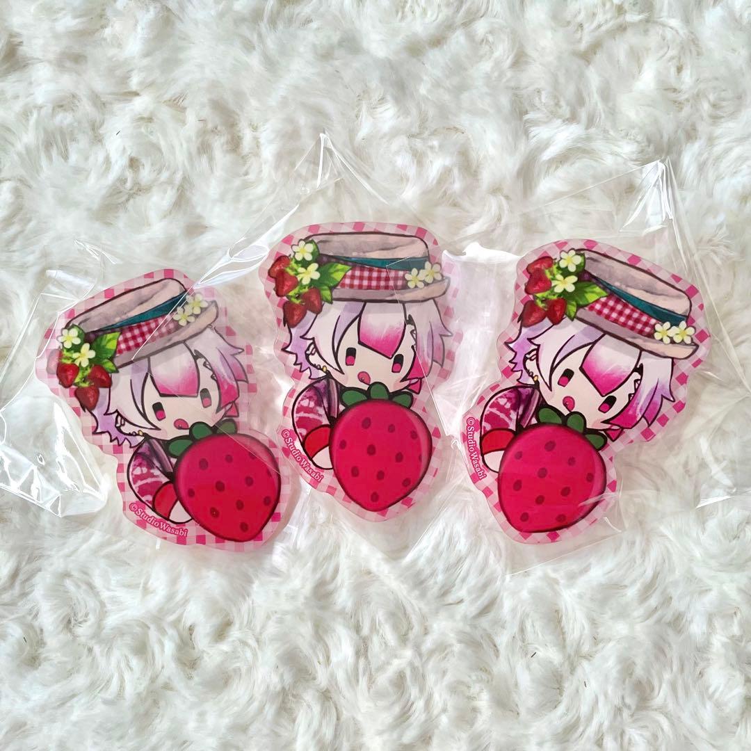 あくねこ 悪魔執事と黒い猫 アモン いちご strawberry 缶バッジ 苺