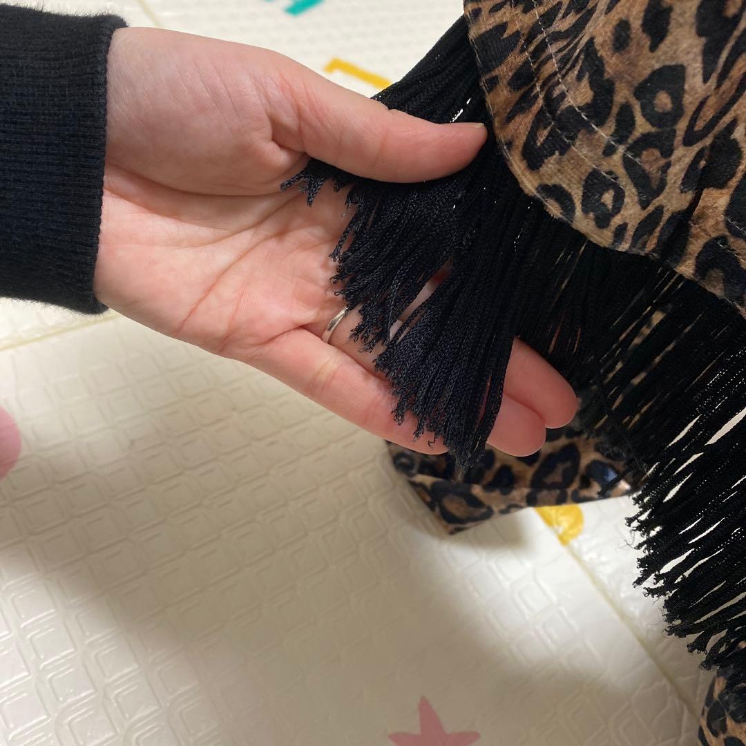 CIVARIZEヒョウ柄ファー付きフードパーカー