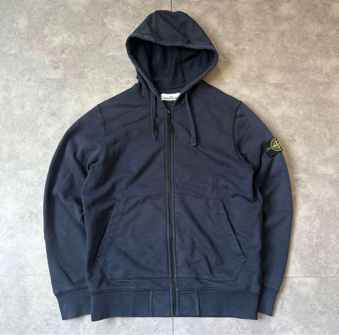 【希少モデル❗️】美品！stone  ジップパーカー　ネイビー　L