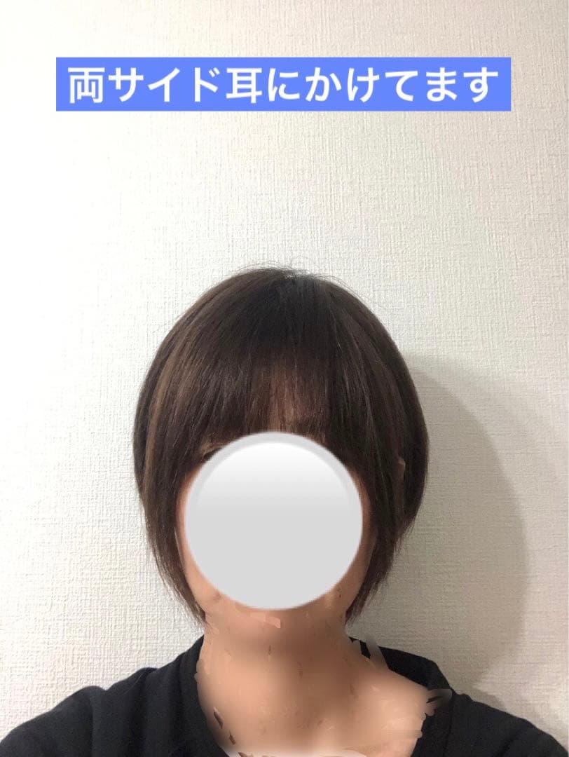 人毛王道ショートウィッグ ブラウン　未使用