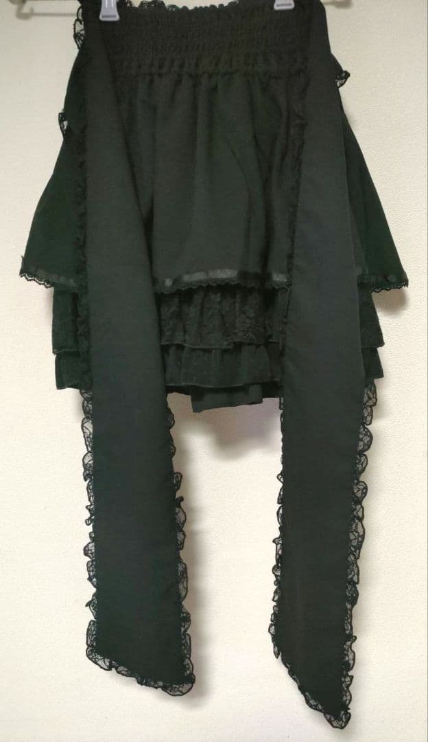 LIZLISA　フロントカシュクールスカート　ブラック　リズリサ