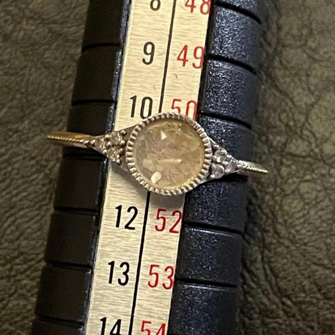 【完売品 美品】アガット シルバー K10 コンビ リング