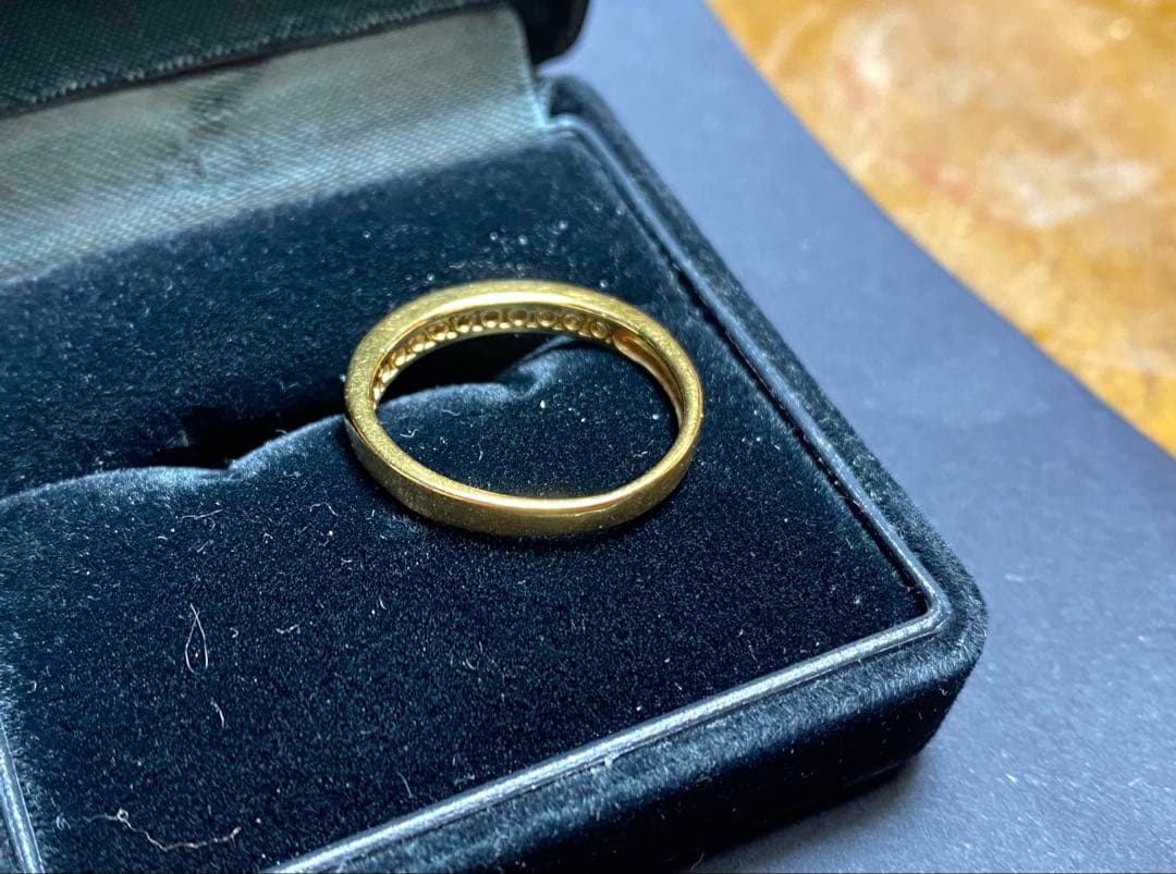 K18 ホワイトトパーズ　ゴールド　リング