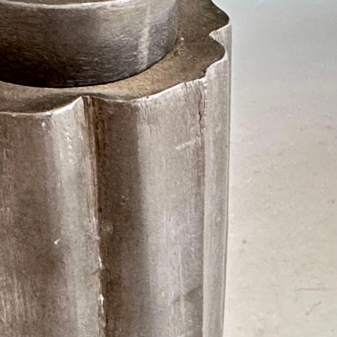 煎茶道具 唐物 点同 古錫 輪花形 茶心壷 茶入 仕服