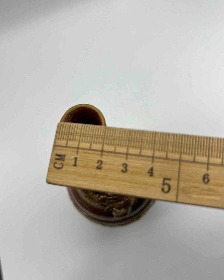 清乾隆時代 大清乾隆年製 在銘紫金釉 古銅釉琺瑯彩 描金螭龍文長頸瓶(E