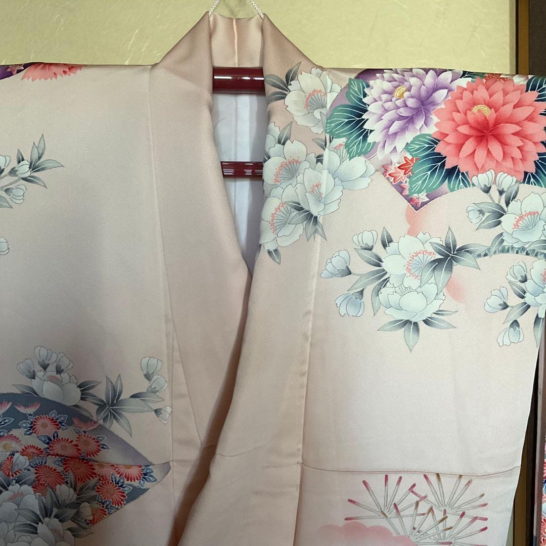 未使用】振袖 ベビーピンク 百花繚乱 - メルカリ