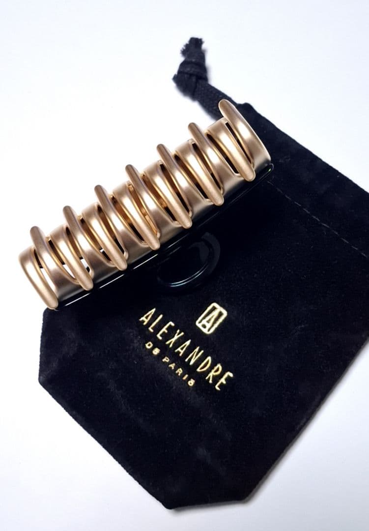 【美品】アレクサンドルドゥパリ M ヘアクリップ　人気のブラック 完売品