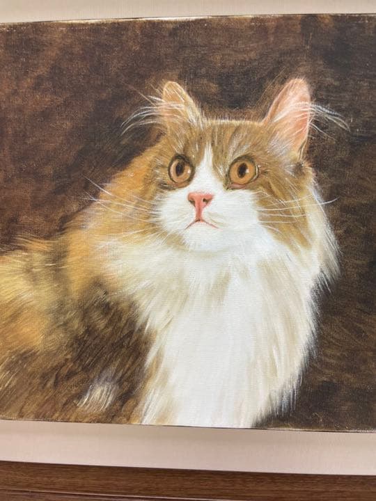 油絵　猫