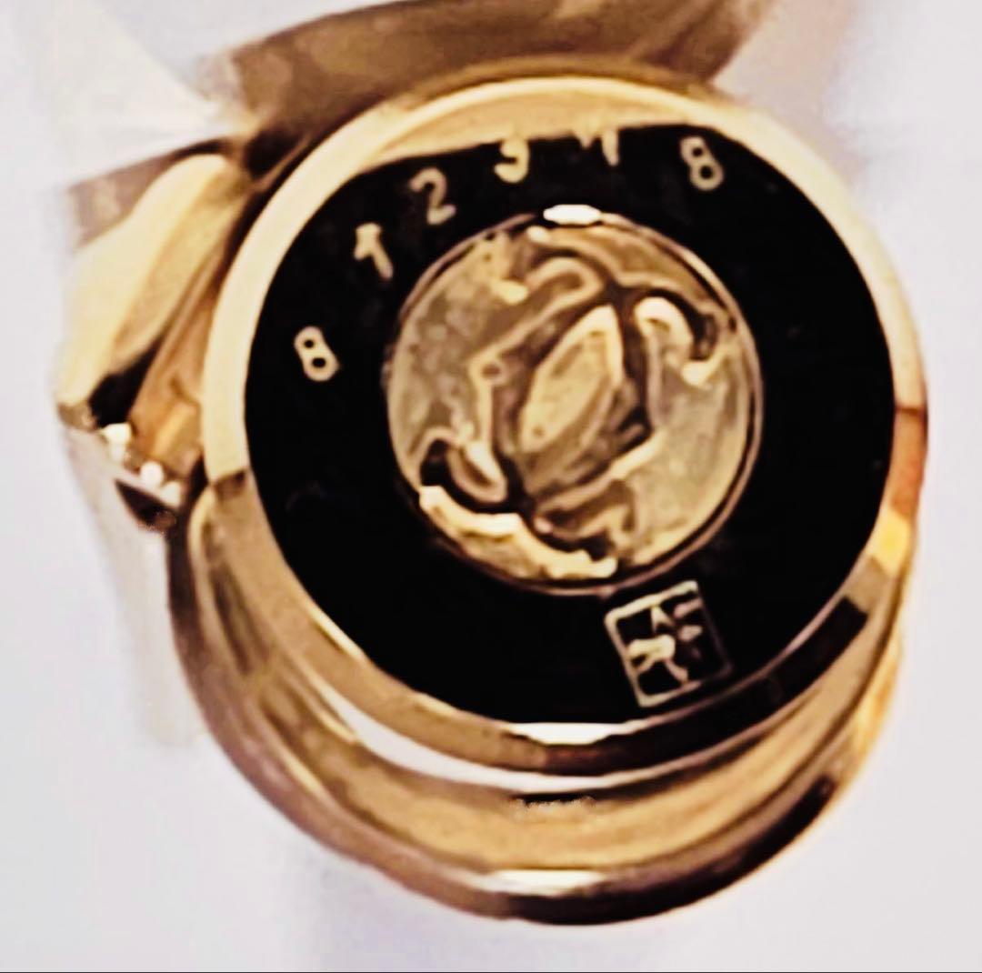 Must de cartierマストドゥカルティエ金色トリニティ黒ボールペン箱付