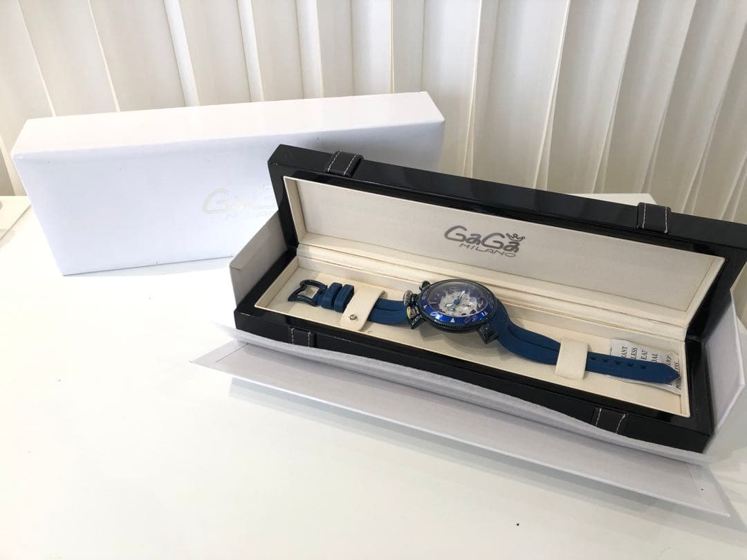 s133 ガガミラノ クロノグラフ クォーツ メンズ時計 ラバーベルト稼働品