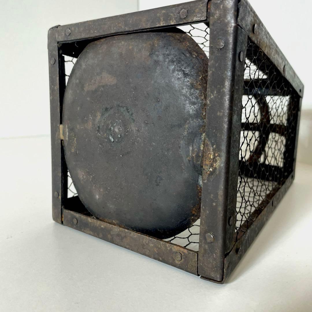 XG447 時代物・鉄製・吊り燭台・行燈・ランタン・アンティーク・骨董