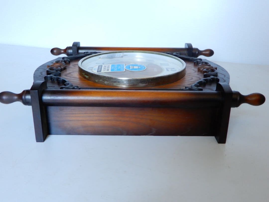 【良品】SEIKO 木製 アラーム式 壁掛け時計