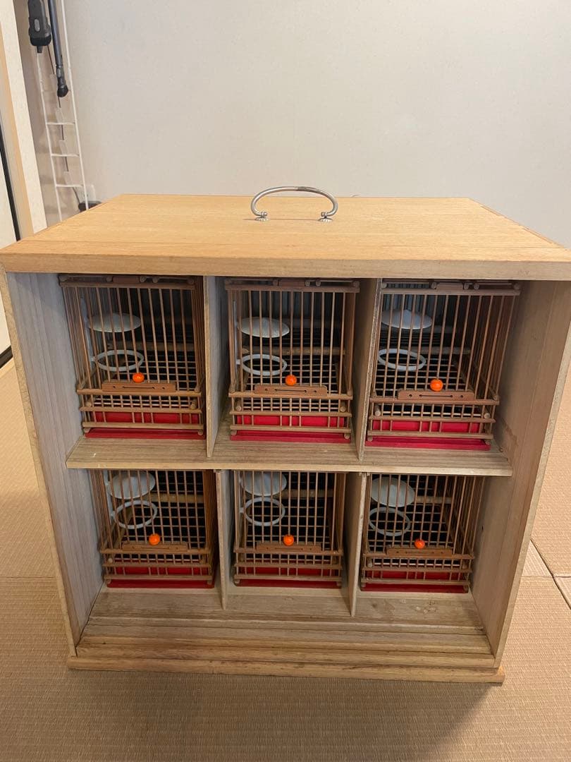 最低 価格ペット用品 - メジロ籠 めじろ籠 寝かせ 飼育 ゲージ 昭和