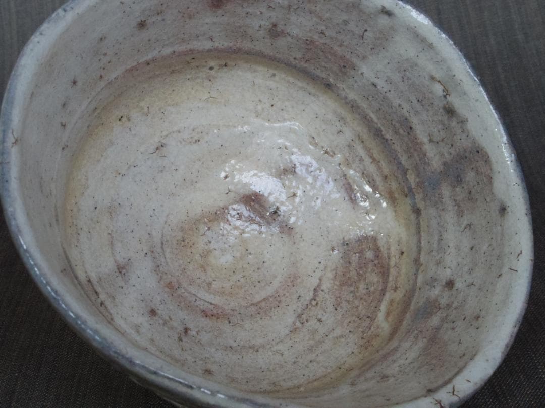 川上清美★《唐津彫》粉引茶碗★共箱・布・栞