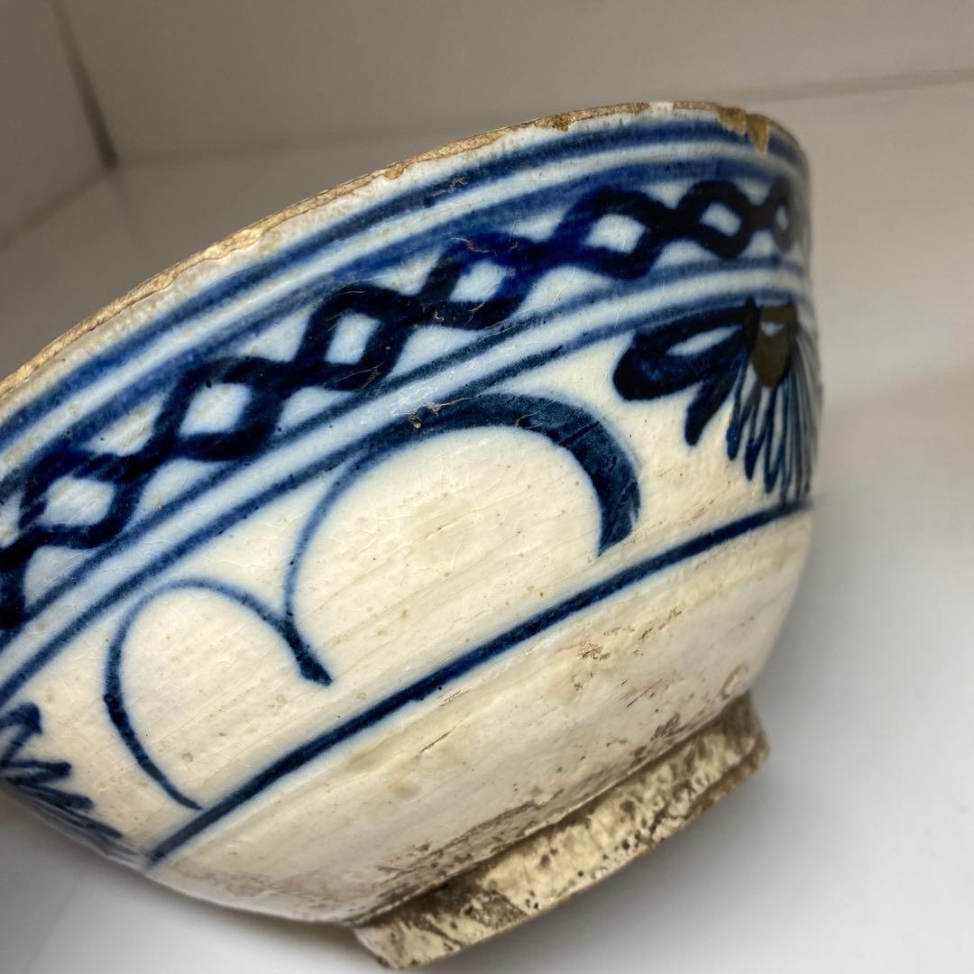 中国清朝時代　青花鉢2客　口径約16㎝東Y7-0403⑥タトチ