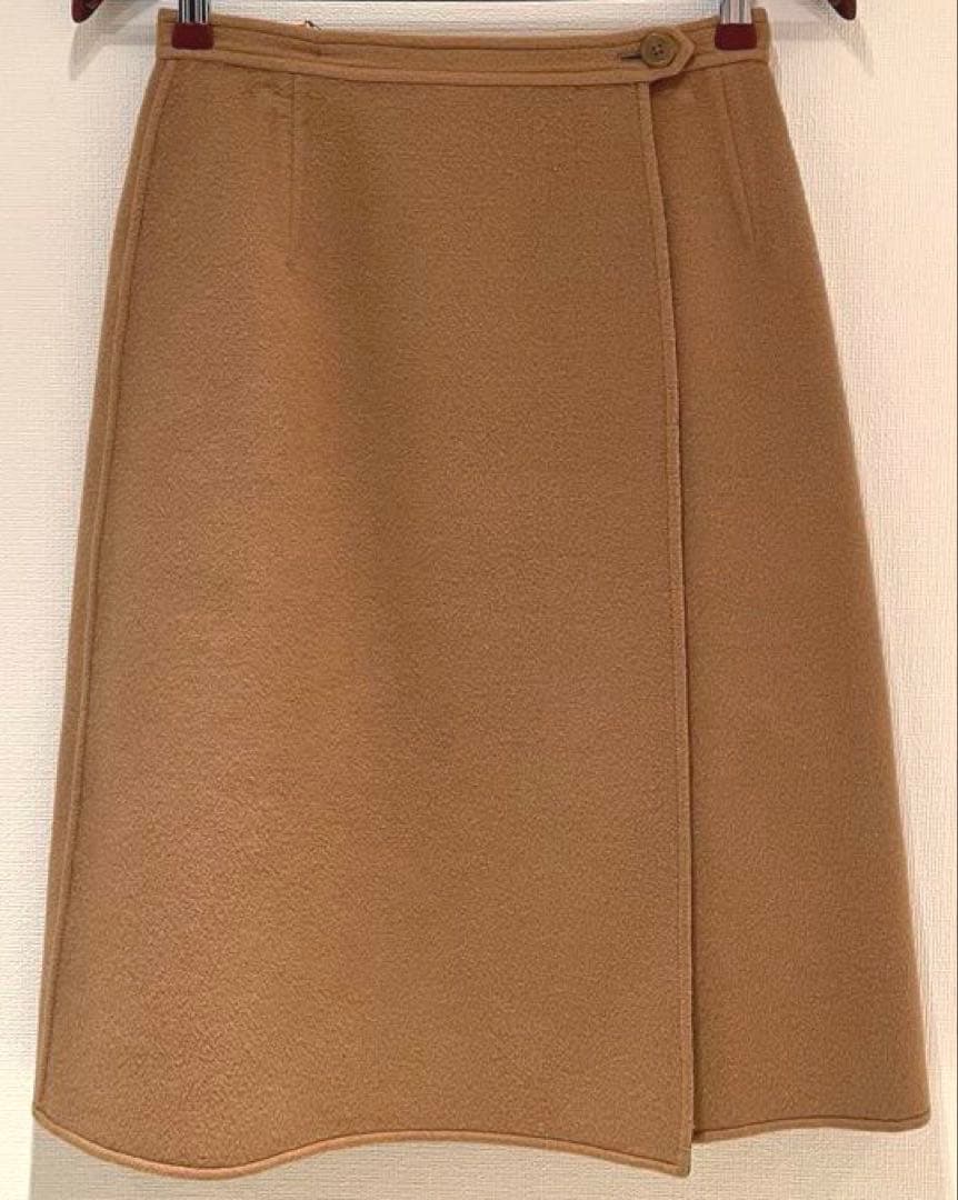 AAA⭐️バーバリー　ノバチェック　ラップスカート ウール　リバーシブル　M