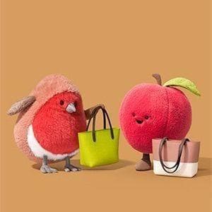 新品 ジェリーキャット りんご リンゴ アップル ぬいぐるみ 袋付 座高