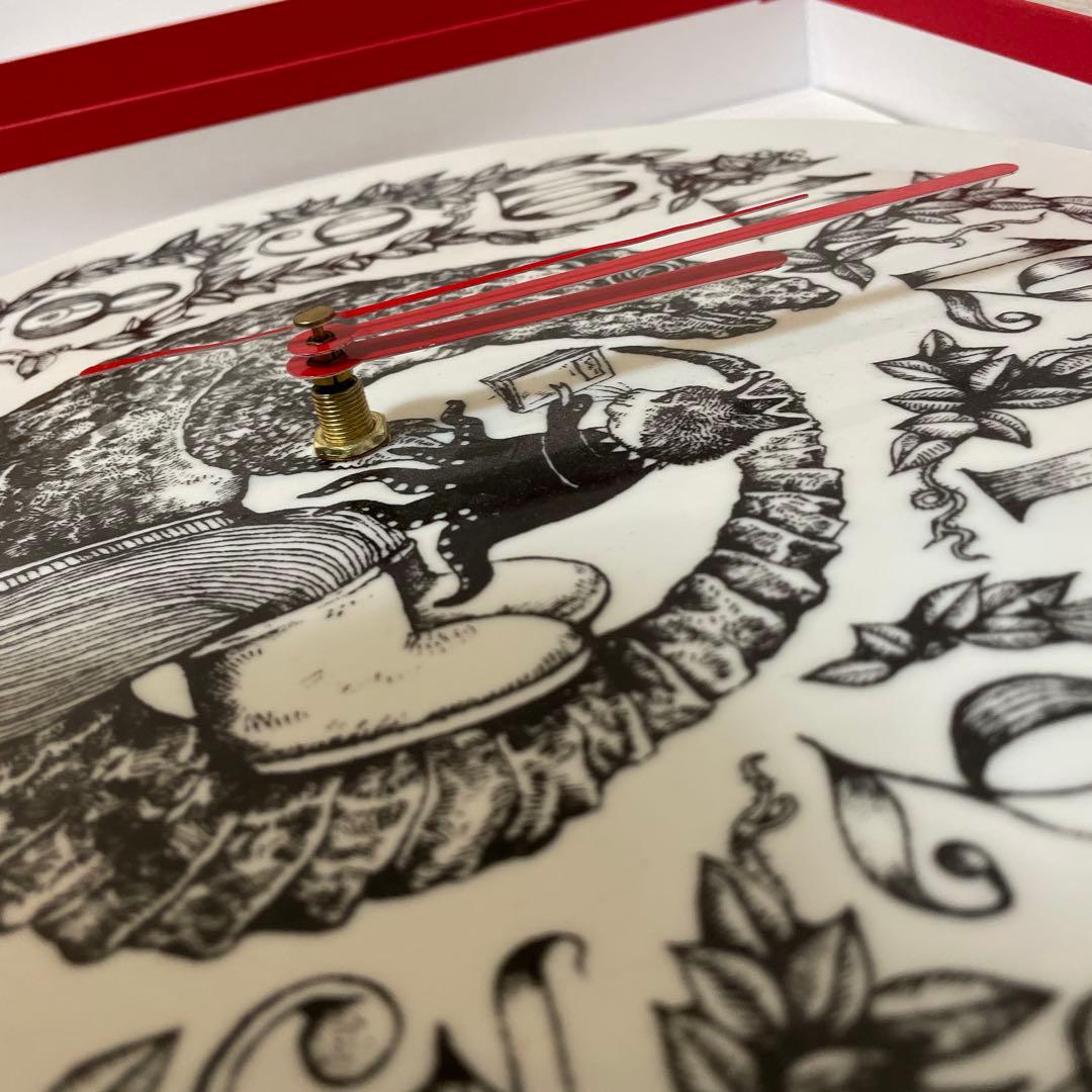 ボリス雑貨店　ヒグチユウコ　掛け時計(電波式)　ワニとギュスターヴくん