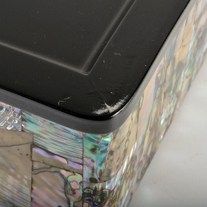 朝鮮美術　漆塗　螺鈿細工　文箱　M　R7345B