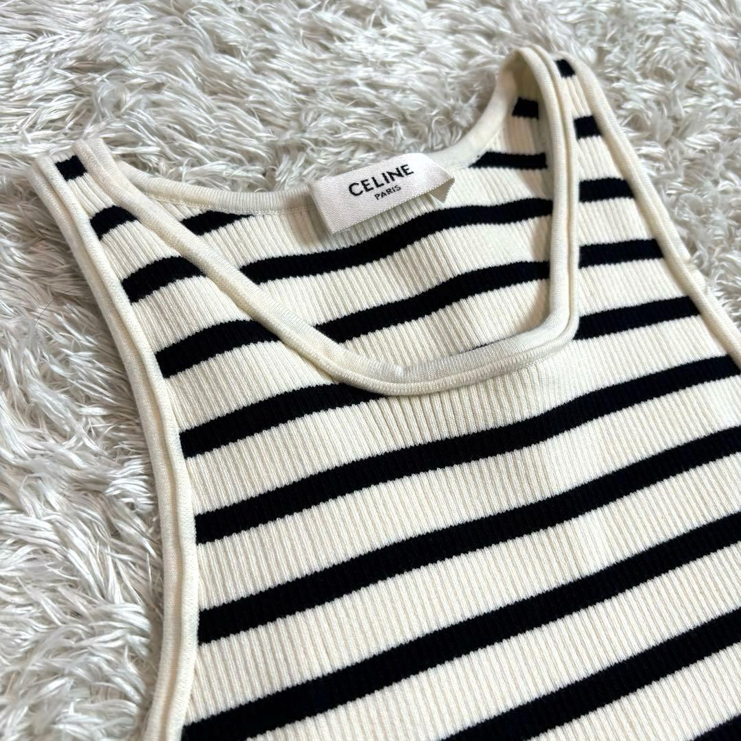 未使用級✨現行　CELINE セリーヌ　タンクトップ　クロップド　ボーダー