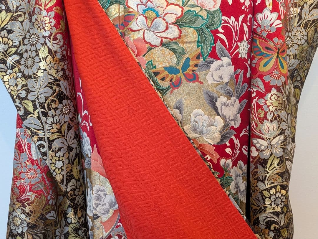 振袖フルセット 身丈167裄69 後藤久美子ブランド 金銀彩 赤 逸品 成人式