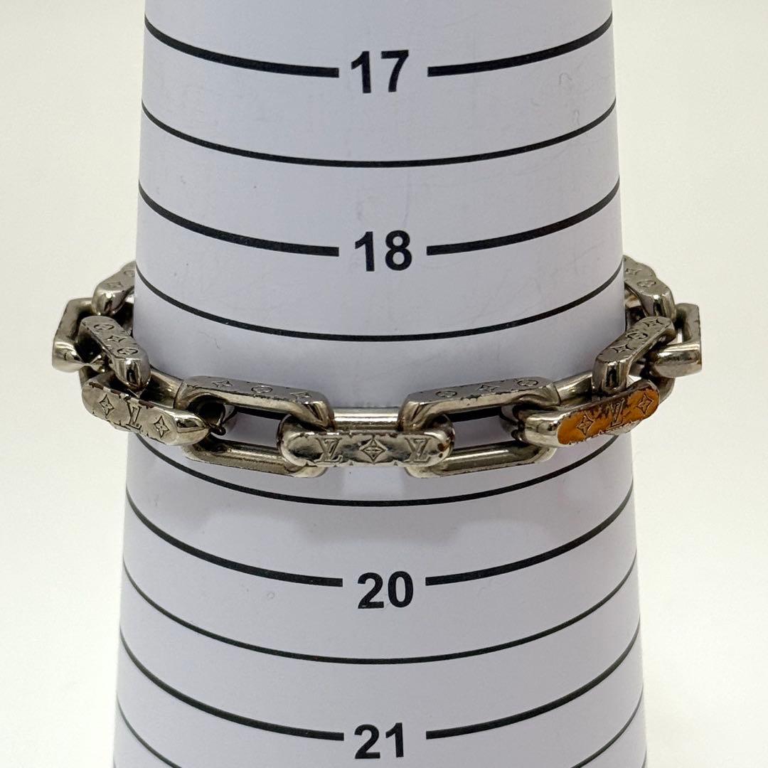 ルイヴィトン ブレスレット コリエ チェーン モノグラム シルバー メンズ