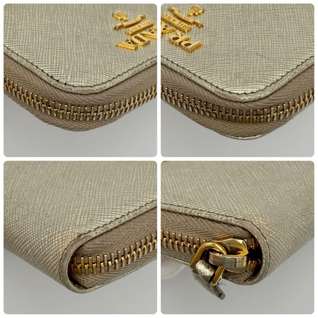 PRADA プラダ サフィアーノ　ゴールド 1MM268 折り財布　ミニ財布
