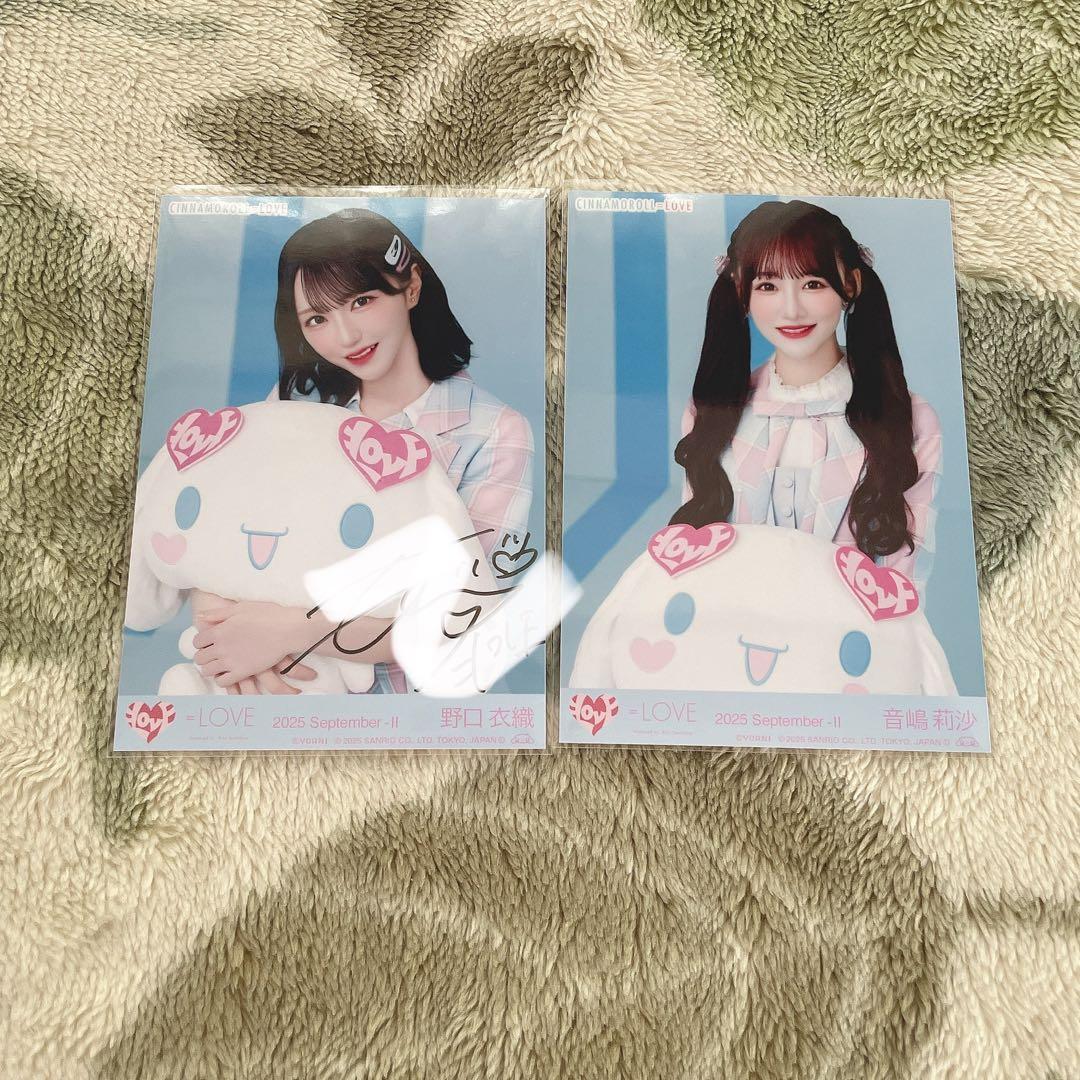 LOVE イコラブ 野口衣織 直筆 音嶋莉沙 シナモロールコラボ 生写真