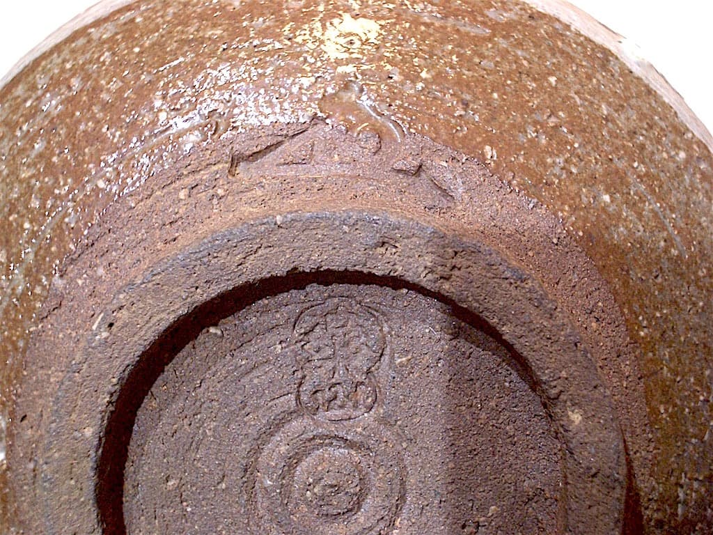 清水楽山 作 小堀遠州 花押 印銘 小服 唐津茶碗 無傷 箱無。