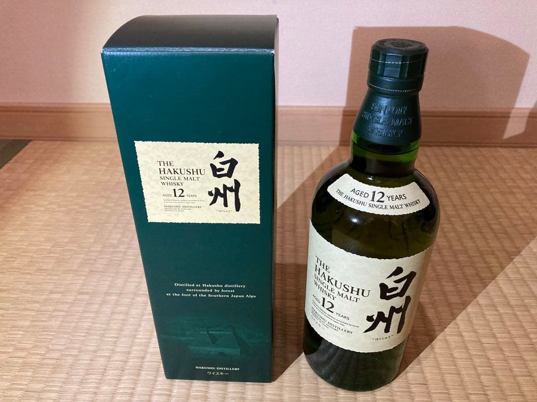 サントリー 白州 12年 シングルモルトウイスキーミニボトル(旧ラベル