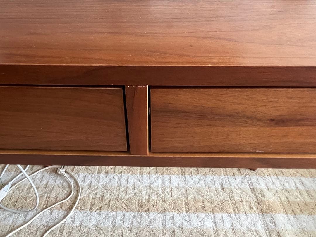 北欧ウッドデスク　引き出し付　パソコンデスク