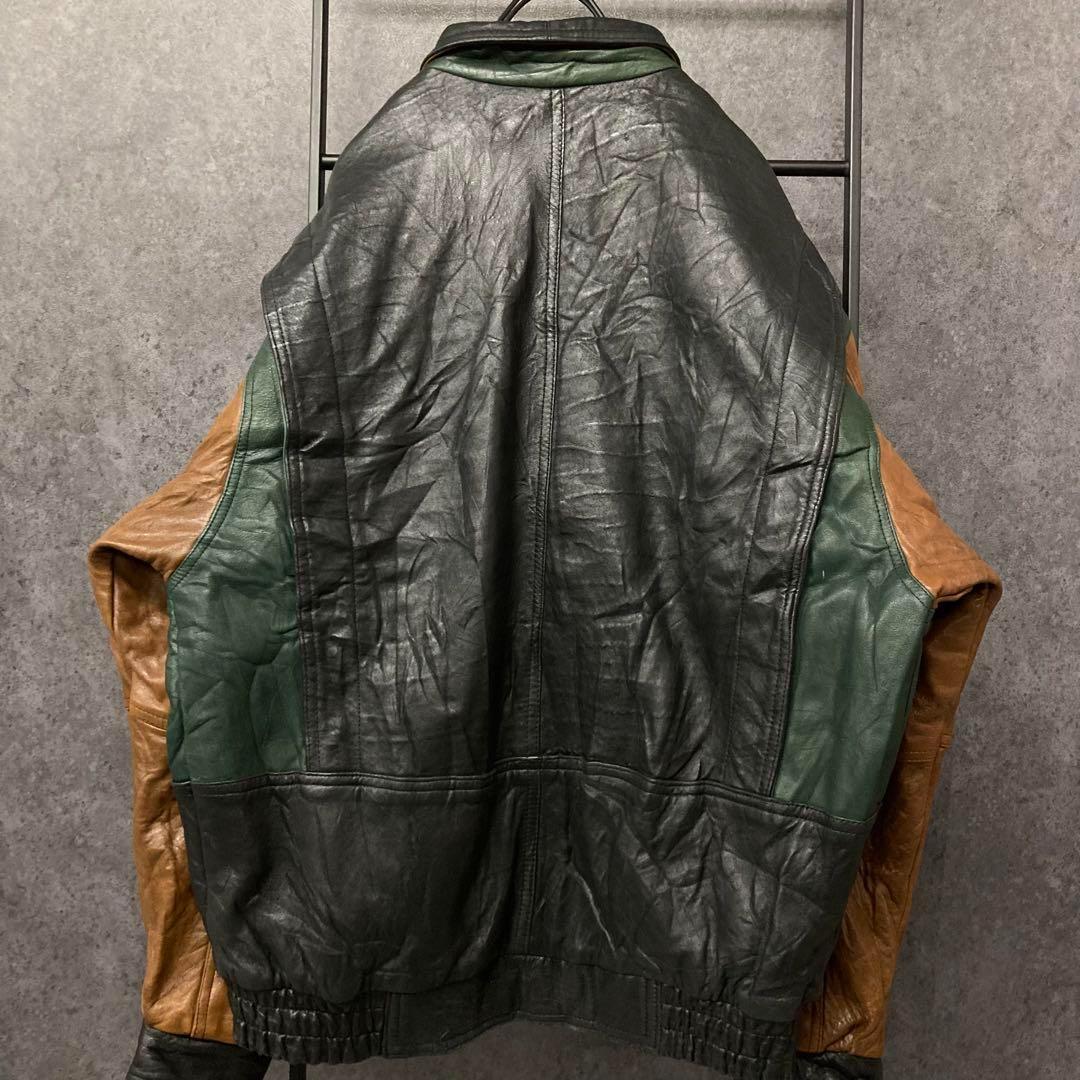 カナダ製《US古着》ヴィンテージ レザー ジャケット/ブルゾン メンズL-XL