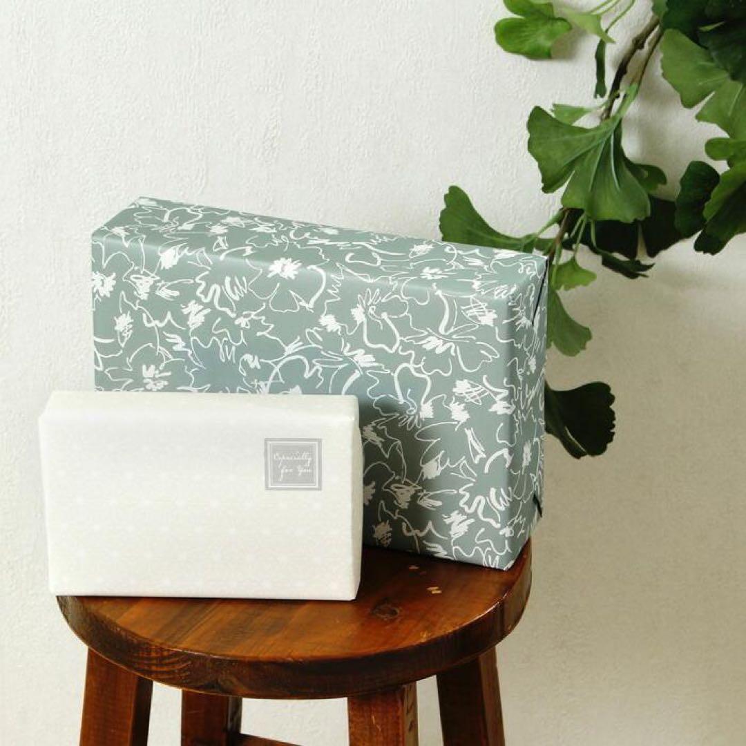 新品未開封☆包装紙2色セット 百花 グリーン ピンク 四六全判 各